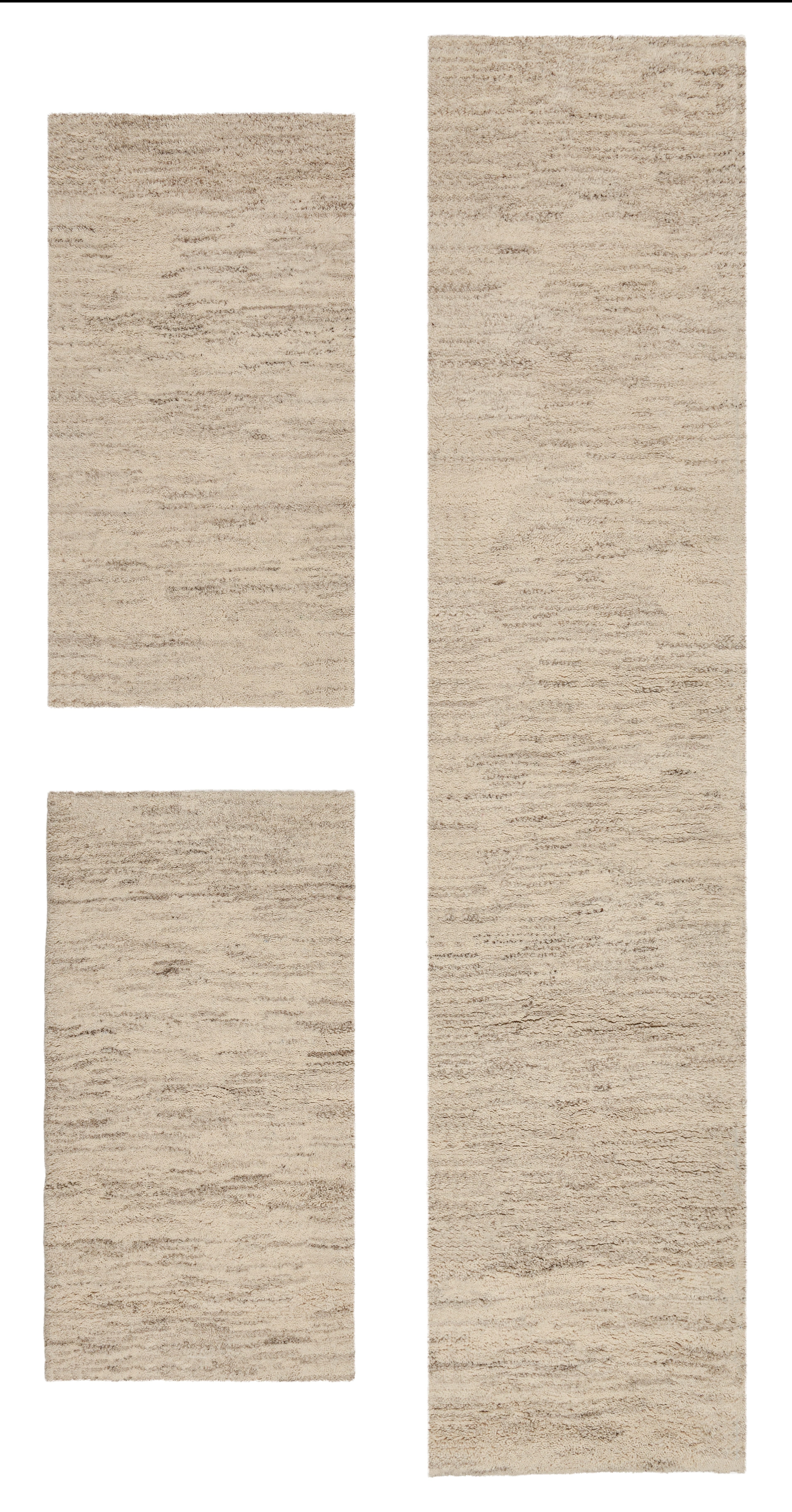 THEKO Bettumrandung Taza Royal, Höhe 24 mm, (3-tlg), Läufer-Set, echter Berber aus Marokko, reine Schurwolle, handgeknüpft