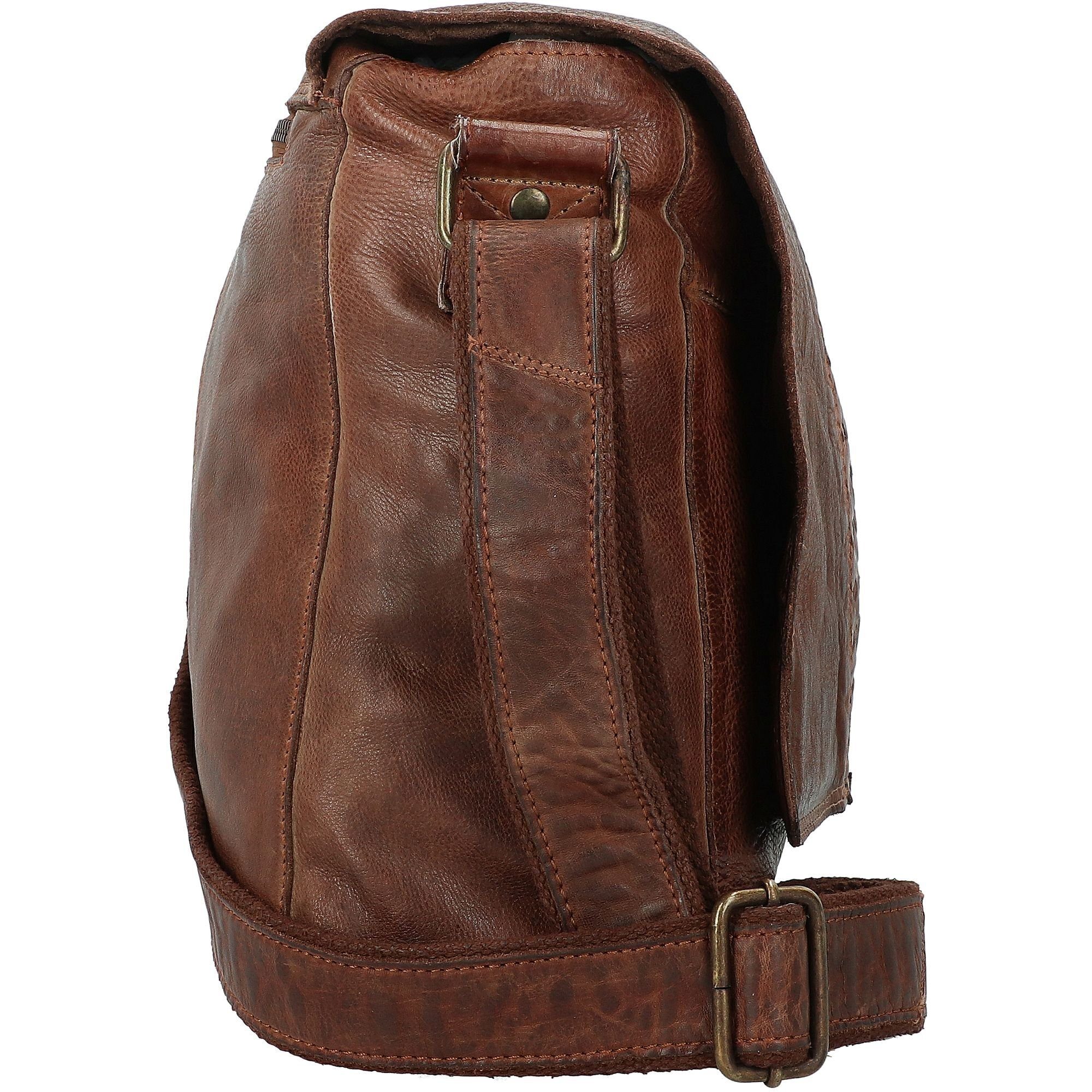 Femi & Nine, Nature Messenger brown Leder GreenLand Bag