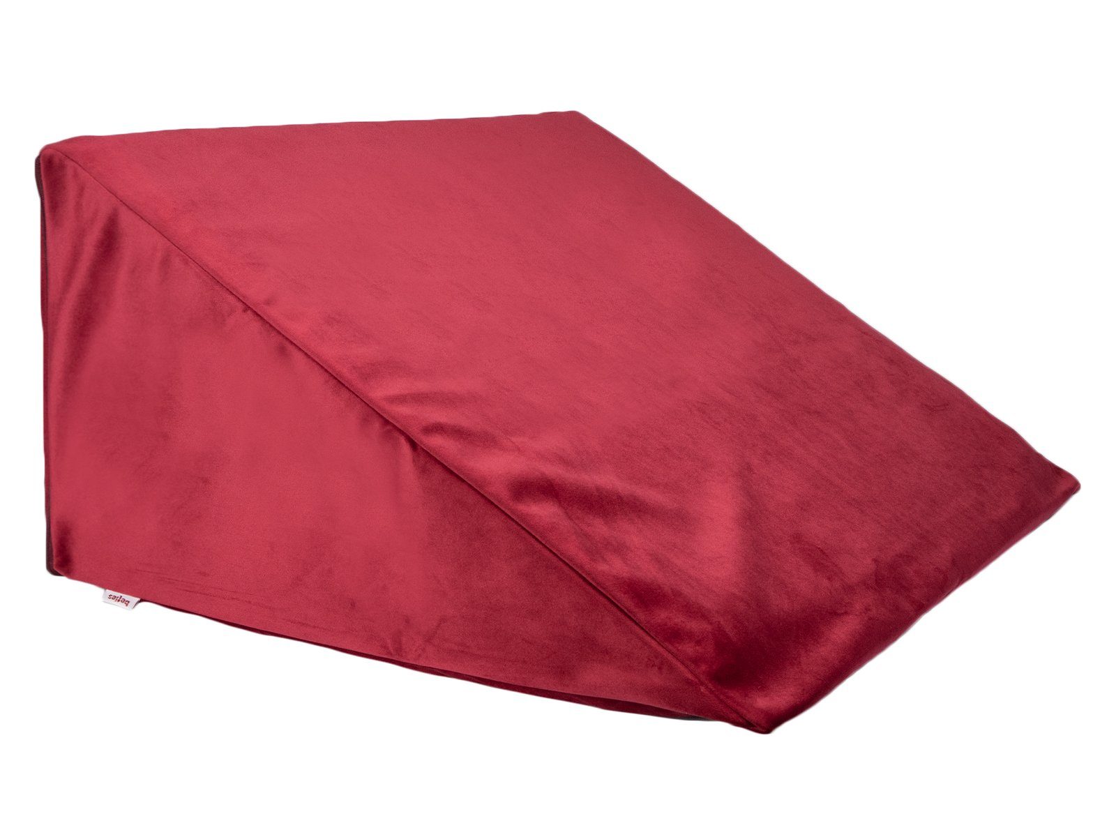karmin-rot (1 Samt&Sonders, 62x49x30 cm Keilkissenbezug Kissenbezug beties Stück), Reißverschluss mit ca. Samt