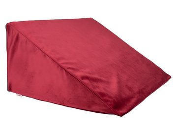 Kissenbezug Samt&Sonders, beties (1 Stück), Samt Keilkissenbezug karmin-rot ca. 62x49x30 cm mit Reißverschluss