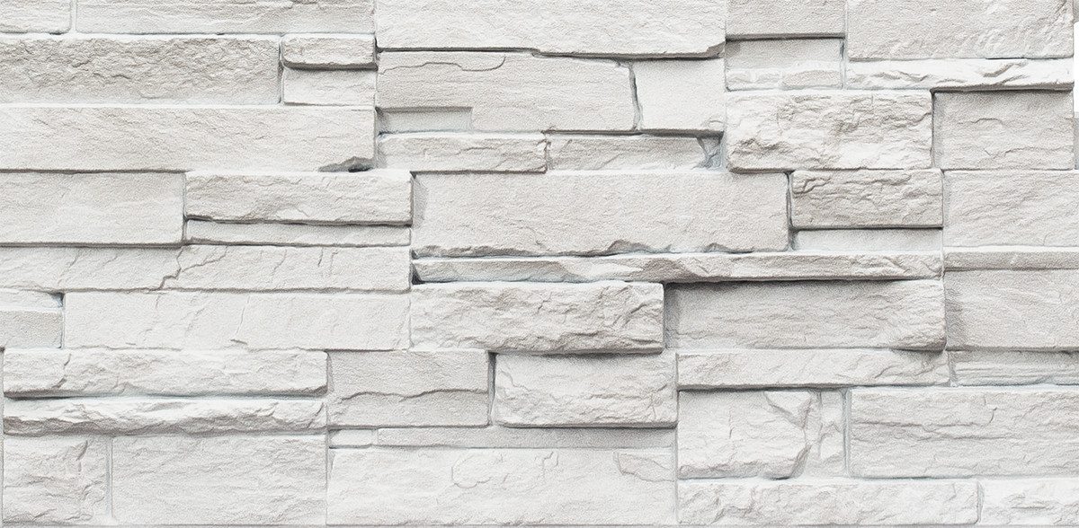 NOVIK Verkleidungspaneel NovikStone DS Platte 105x33cm 10 Stück 2,32qm Schichtstein hellgrau, BxL: 33,34x105,41 cm, 0,375 qm, (Karton mit 10 Platten, 3,52 qm) Wandverkleidung mit 3-D-Effekt, problemlose Montage, Natursteinoptik