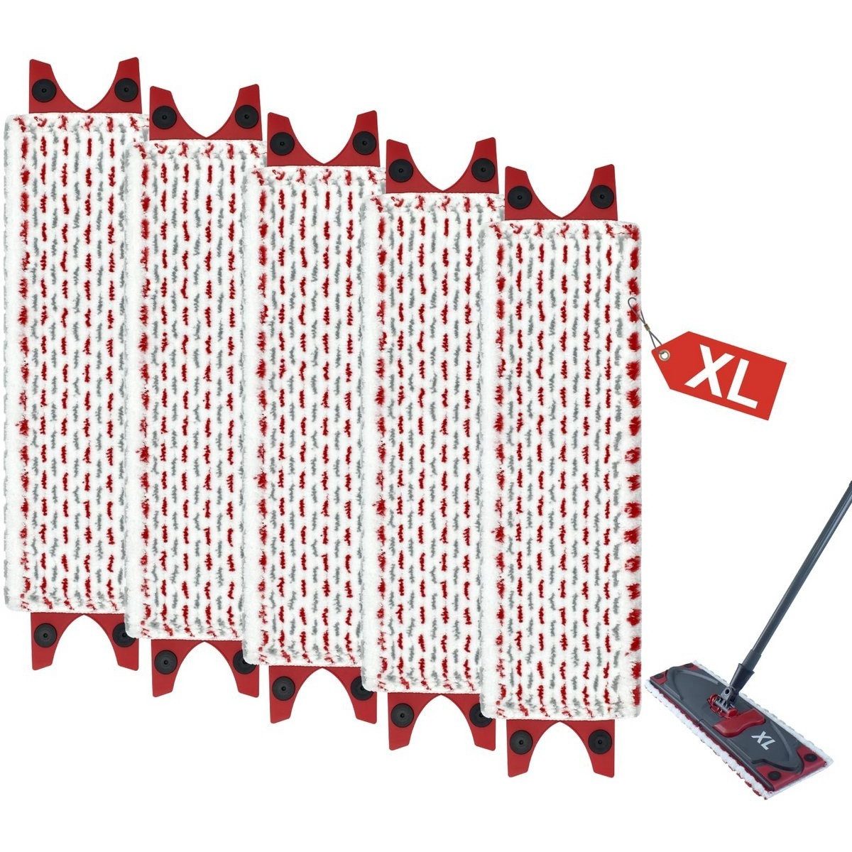 Kraftverdia 5er Pack Microfaser-Bezüge für Vileda Ultramax XL Mikrofaserpad