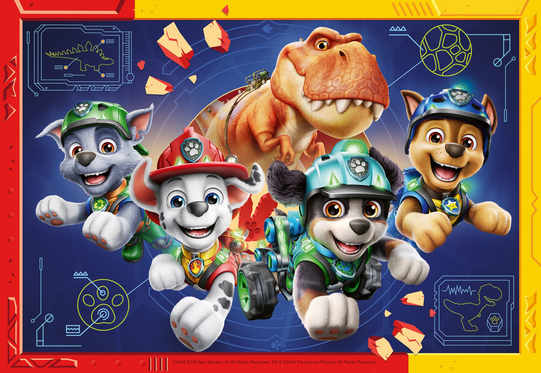 Ravensburger Puzzle Paw Patrol 3 Dino Movie, 24 Puzzleteile, Made in Europe