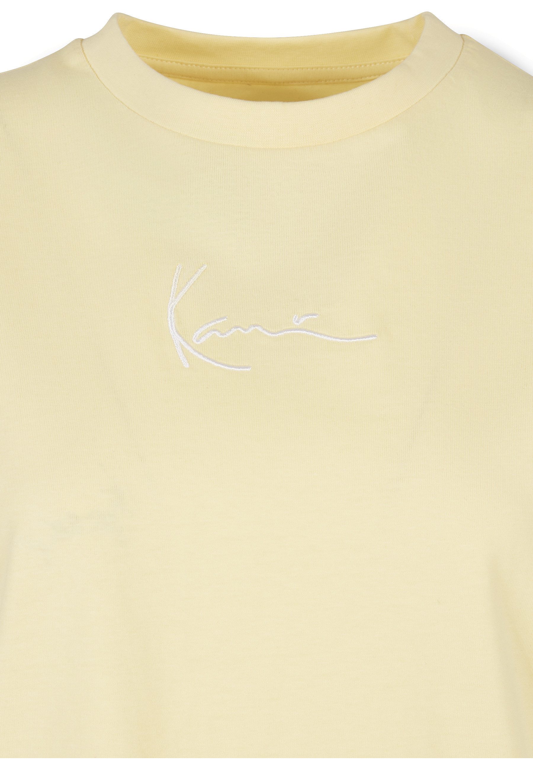Karl Kani T-Shirt Karl Kani Damen KW221-001-2 Small Signature Tee light yellow (1-tlg)