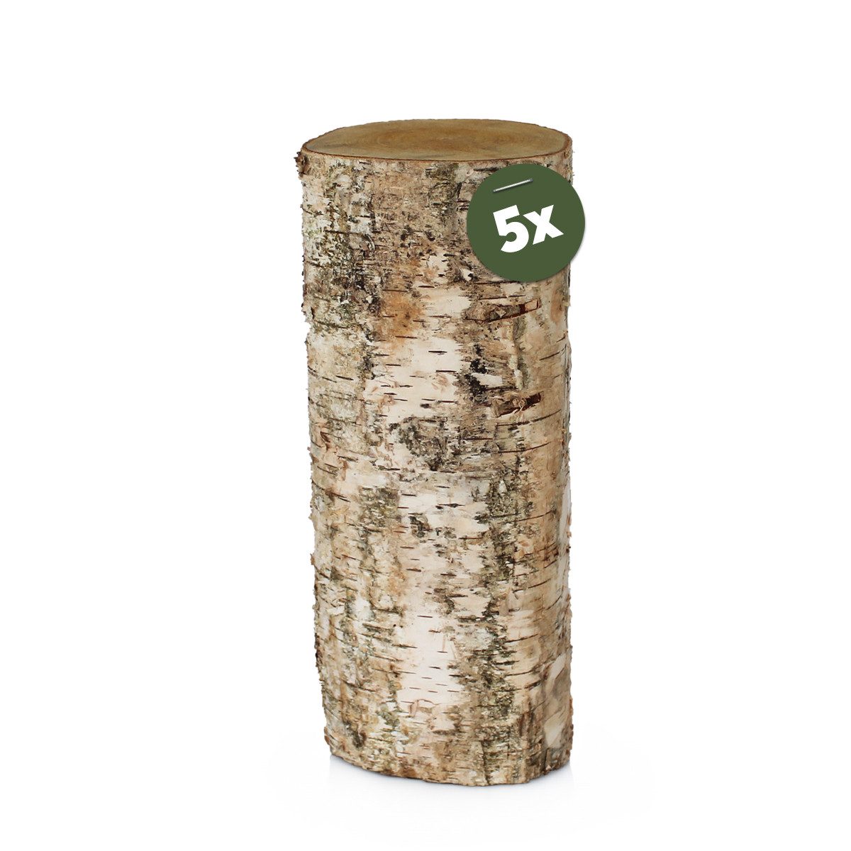 Bastelnaturmaterial Birkenstämmchen für Holz-Deko und Bastelholz in Ø 13 x 35 cm