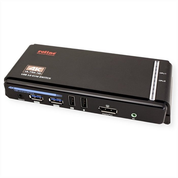 ROLINE DisplayPort USB 3.2 Gen 1 KVM Switch 1 User - 2 PC Computer-Adapter