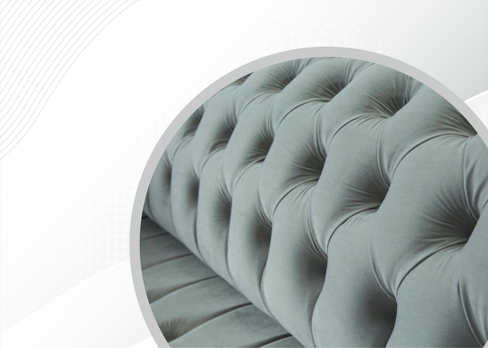 JVmoebel Chesterfield-Sofa, cm Sitzer 4 Design Couch 265 Chesterfield Sofa Sofa