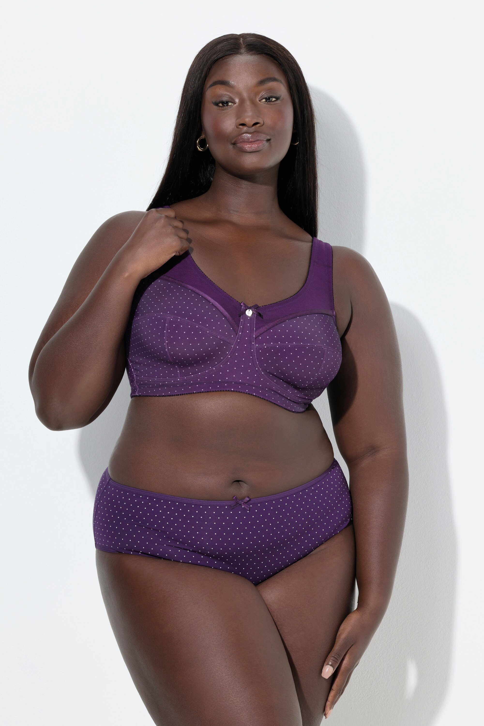 Ulla Popken Entlastungs-BH Entlastungs-BH Punkte ohne Bügel Cup C - F günstig online kaufen