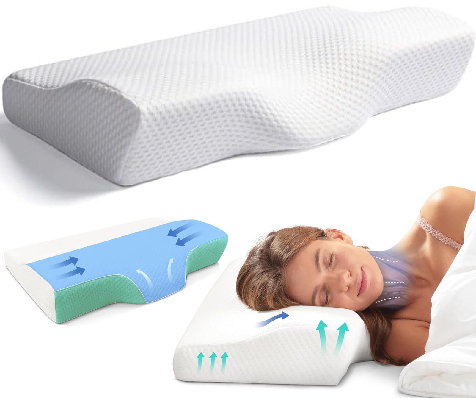 SURFOU Nackenstützkissen Seitenschläferkissen Nackenkissen Ergonomisches ko günstig online kaufen