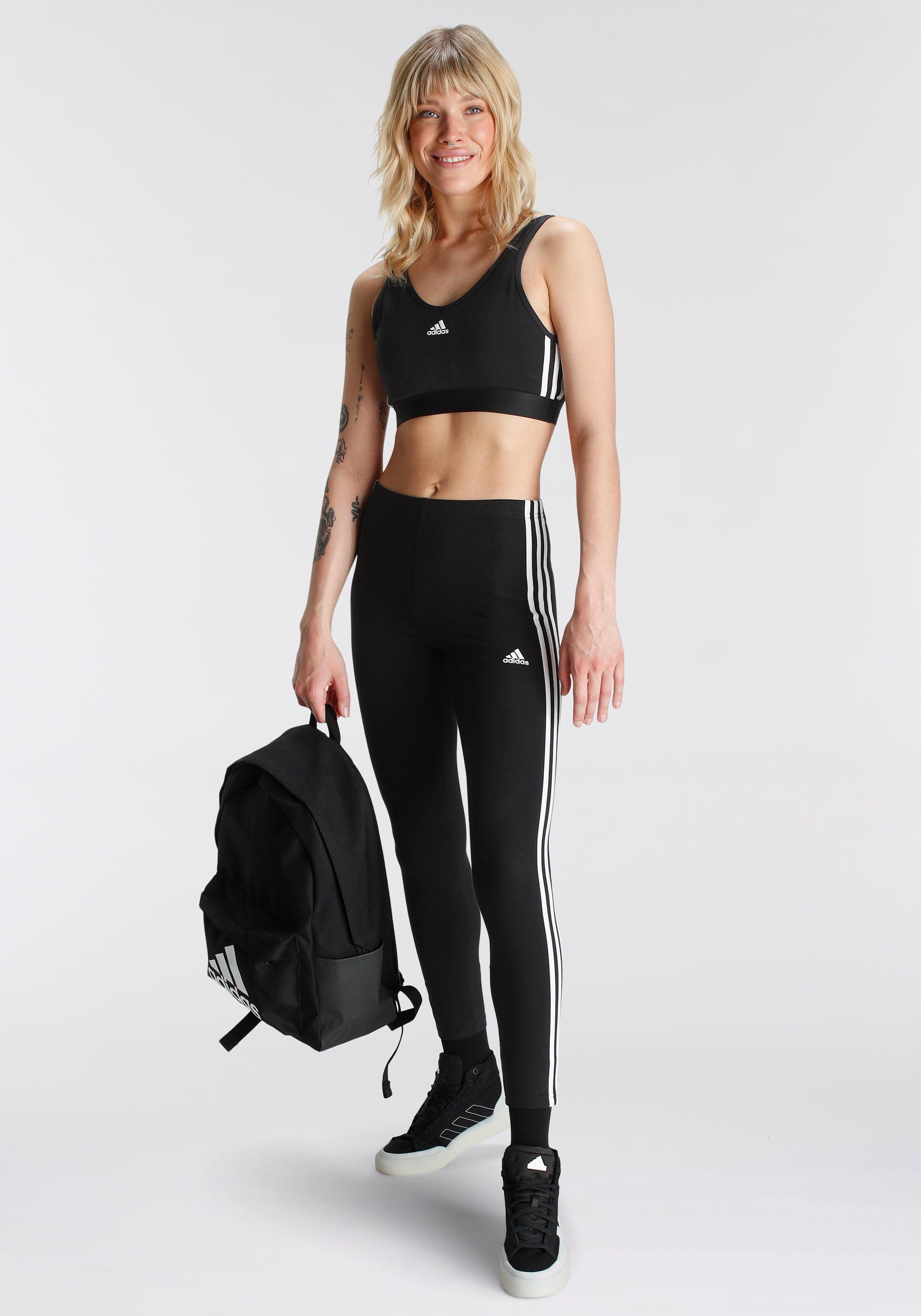 3S W (1-tlg) Sportswear / Black Leggings LG adidas White HW