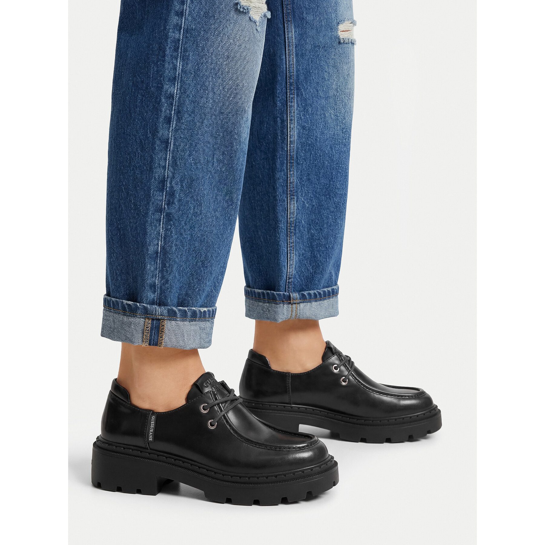 GUESS JEANS Guess Jeans Damen Niedrige Schuhe 5907964550082 Schwarz Schlupfboots
