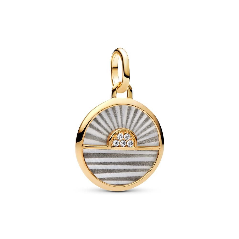 Pandora Charm-Einhänger PANDORA Medaillon Charm Sonnenaufgang ME, vergoldet
