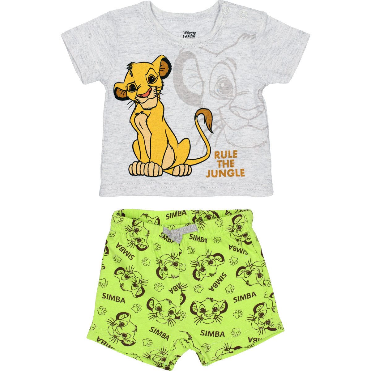 Disney T-Shirt & Shorts König der Löwen Unisex Kinder (2-tlg) Shirt, T-Shirt, Shorts, Kurze Hose, Set Shirt Shorts