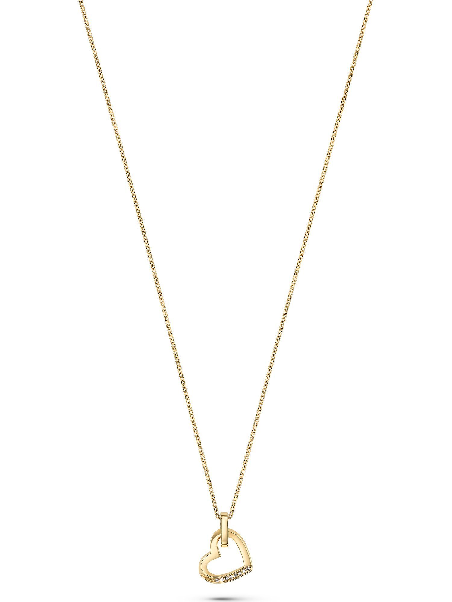 JETTE Silberkette JETTE Damen-Kette 8 Zirkonia Herz, TWISTED HEART günstig online kaufen