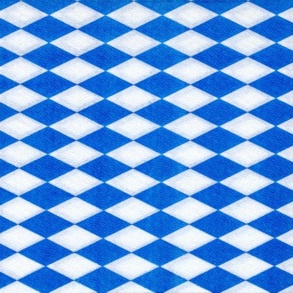 PAPSTAR Papierserviette 100 Servietten, 1-lagig 1/4-Falz 33 cm x 33 cm "Bayrisch Blau"