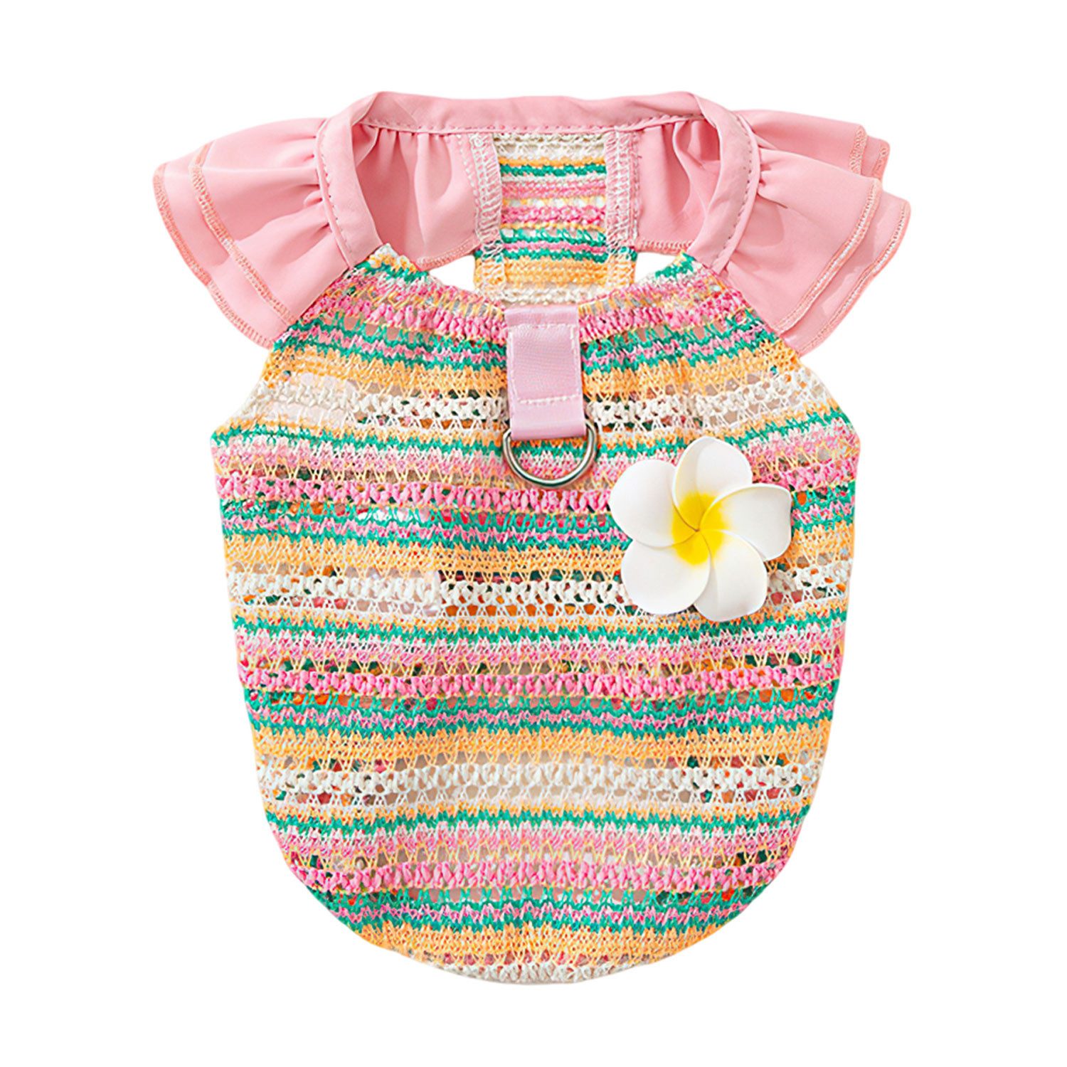 Refttenw Hundejacke Sommerkleidung für Hunde,ärmellos,Kleider für kleine,mit D-Ring