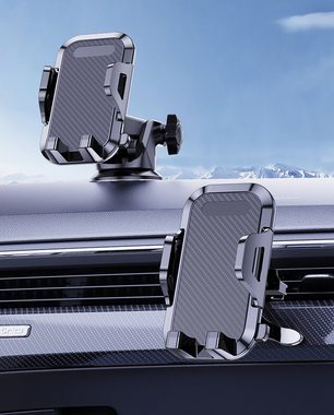 CALIYO Handyhalterung Auto 3 in 1 Handy Halterung Saugnapf & Lüftung Smartphone-Halterung, (für iPhone 14/13/12/11 pro max Samsung S22 usw)