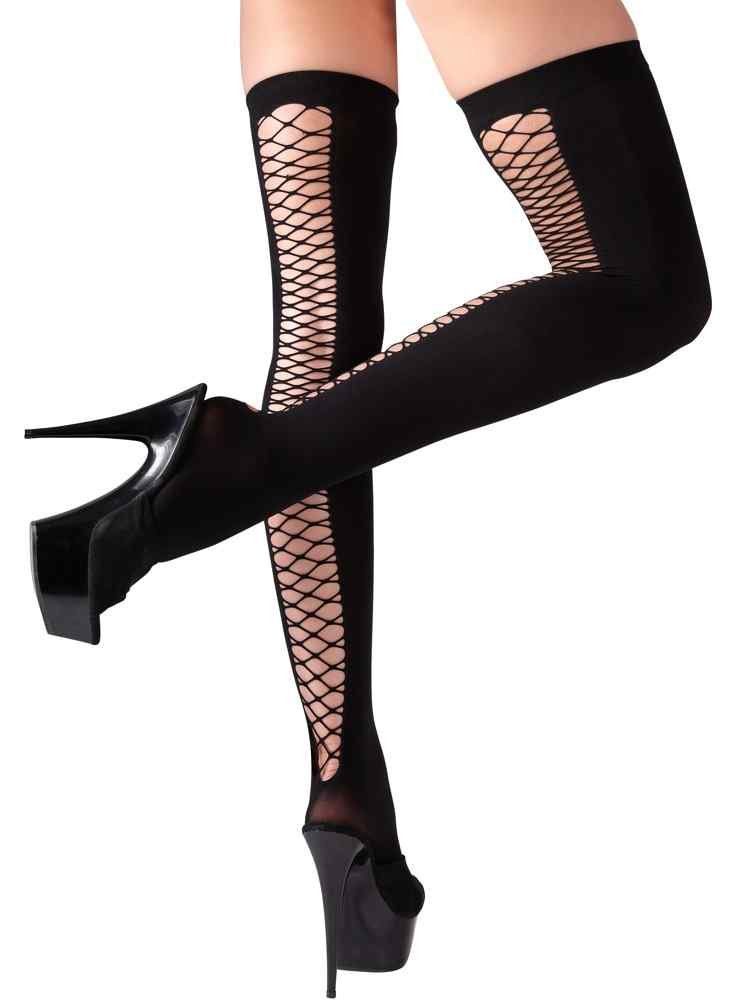 Cottelli Collection Overknees Netz-Overknees S - günstig online kaufen