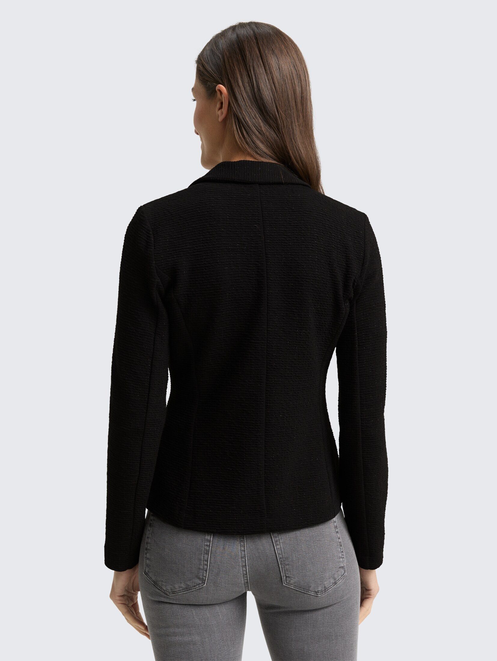TOM TAILOR Jackenblazer Blazer Slim Fit Blazer mit Glitzer-Effekt