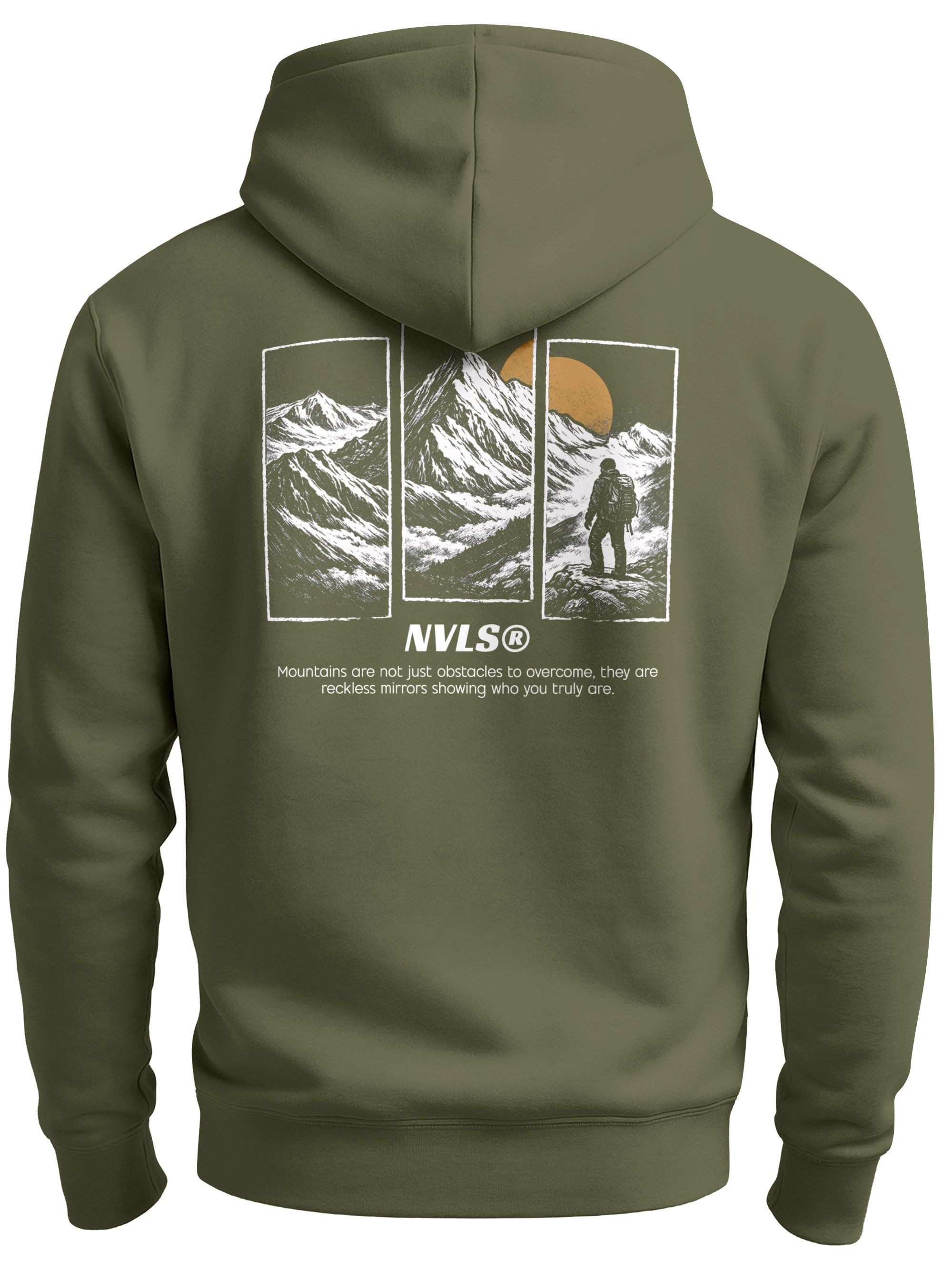 Neverless Hoodie Herren Hoodie Backprint Wandern Himalaya Rückenaufdruck Mo günstig online kaufen