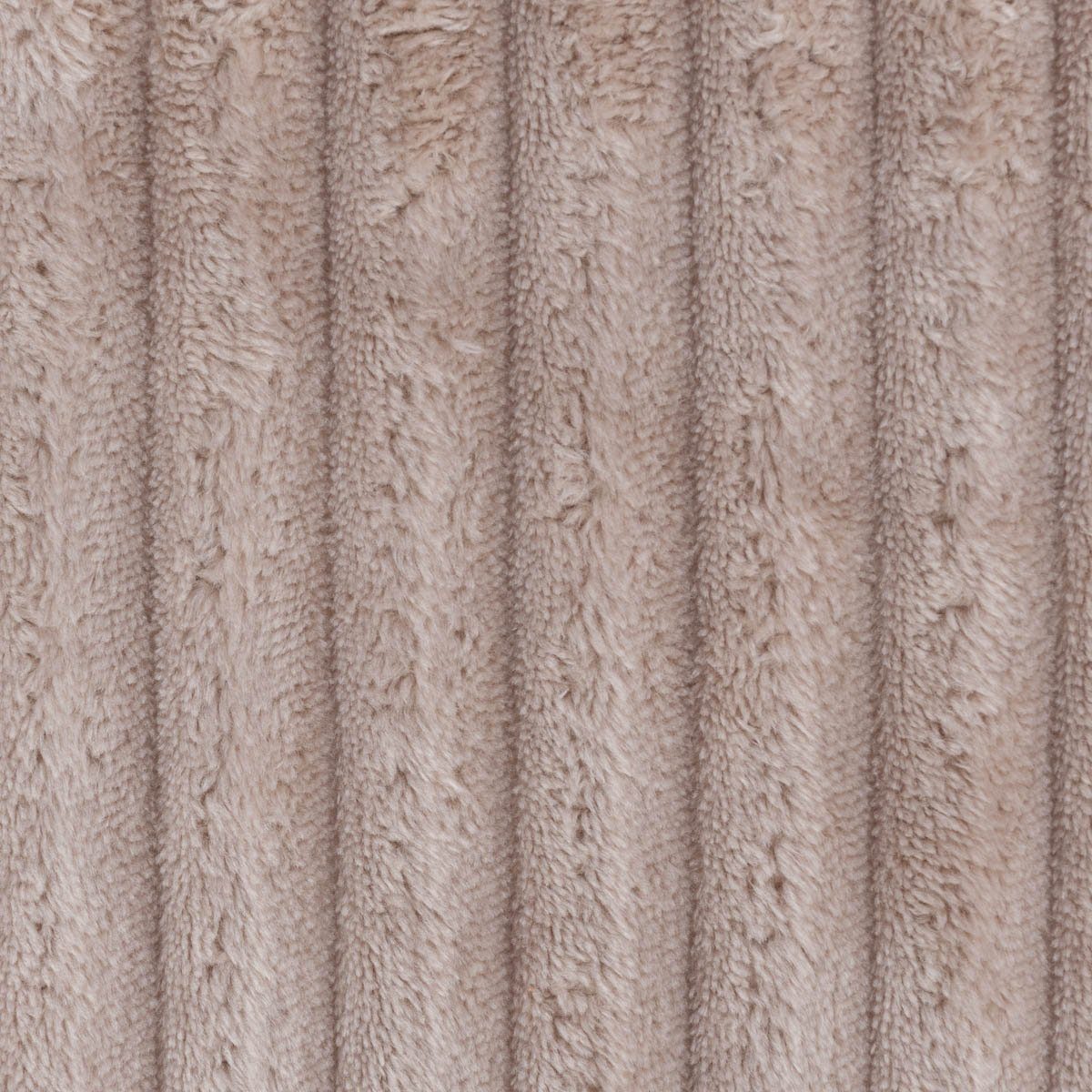 SCHÖNER LEBEN. Stoff Fleecestoff Meterware Wellness Cordoptik Rippen uni taupe 1,5m