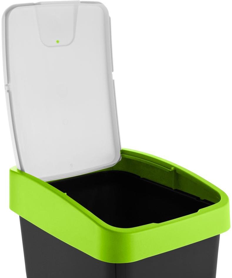 keeeper Mülleimer magne, Abfallbehälter mit Flip-Deckel, 40 x 30 x 61,5 cm, 45 l, komfortabler Soft-Touch-Point, Made in Europe