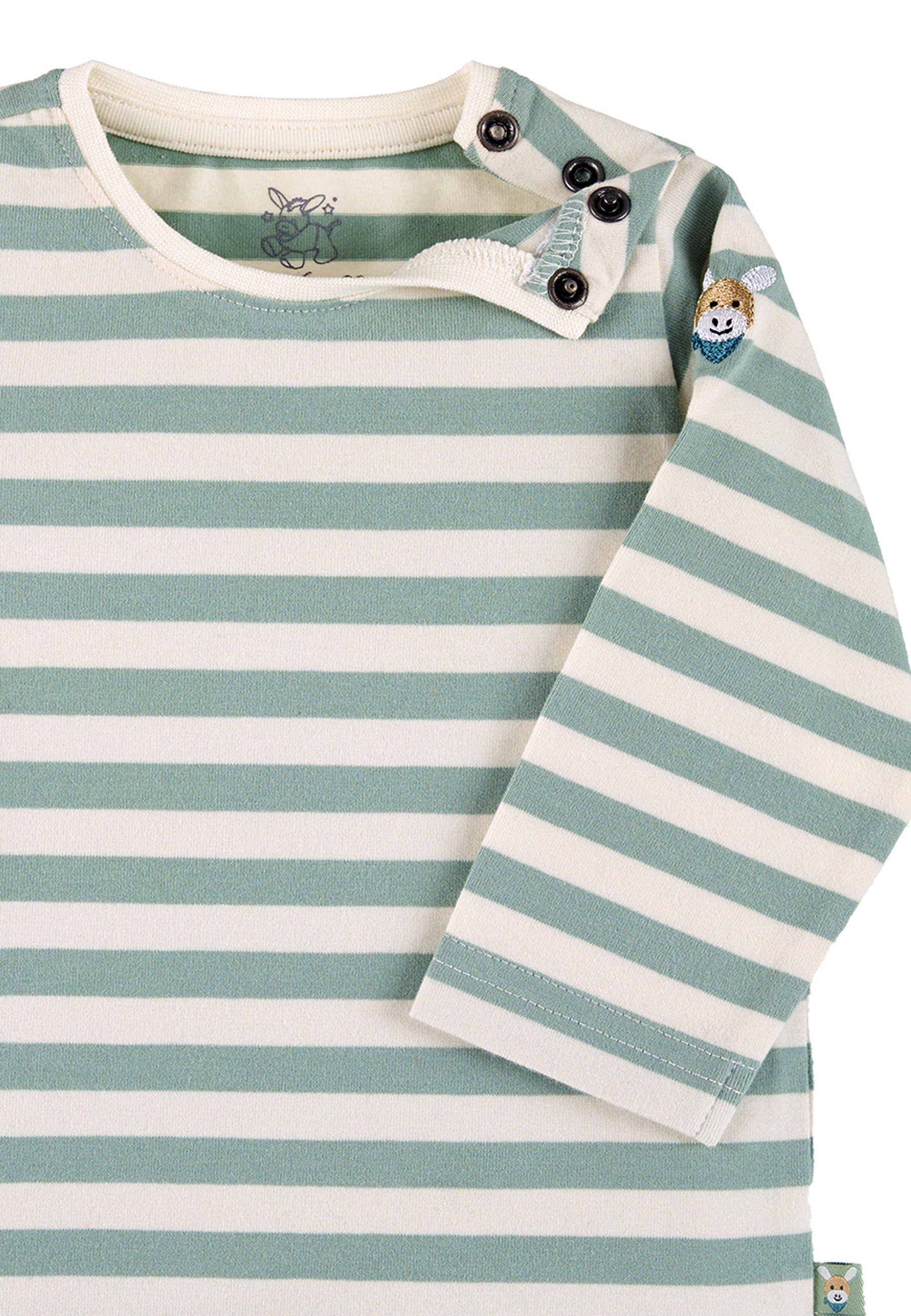 Sterntaler® Langarmshirt GOTS Langarm-Shirt gestreift grün (1-tlg)