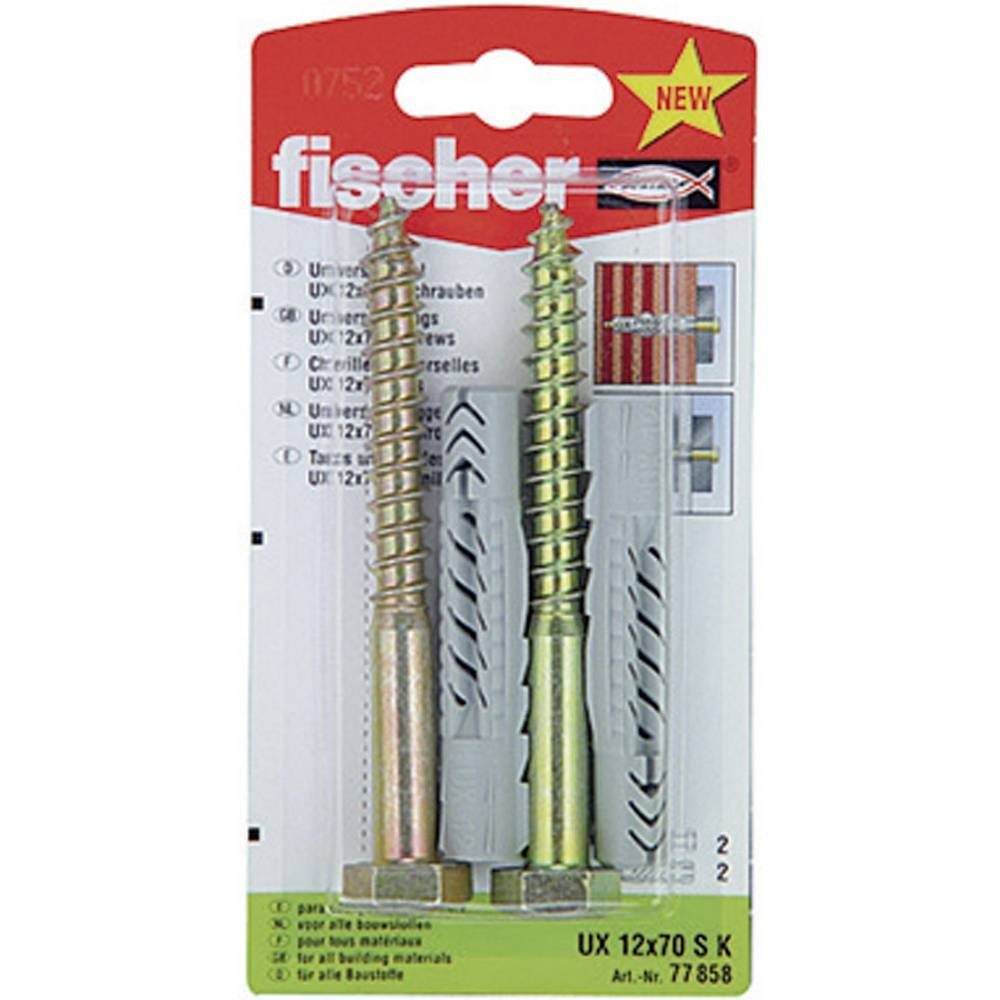 fischer DübelSet Universaldübel mit Sechskantschraube