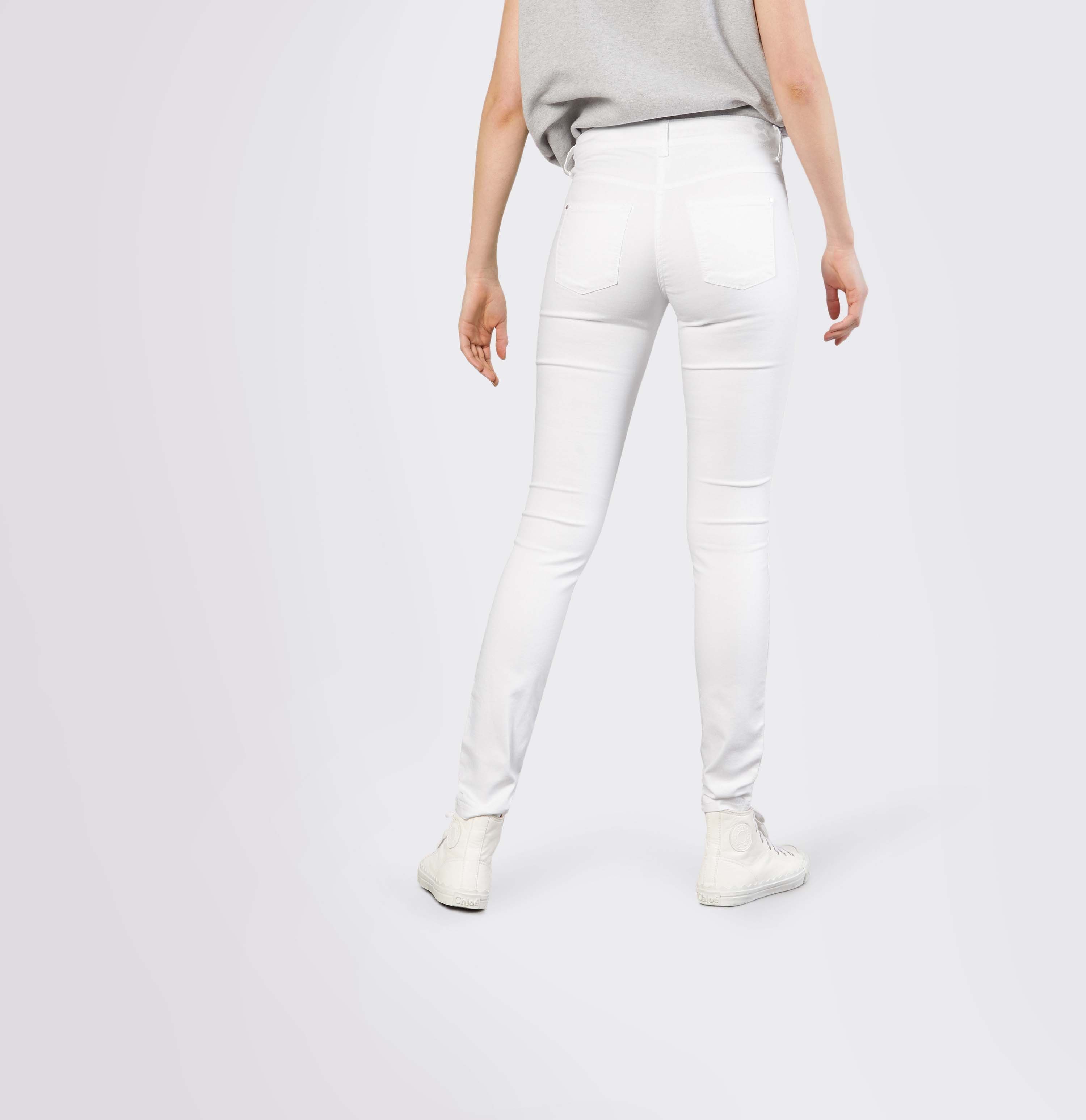 Dream perfekten MAC whitedeni sorgt Skinny Hochelastische Sitz Skinny-fit-Jeans Qualität den für