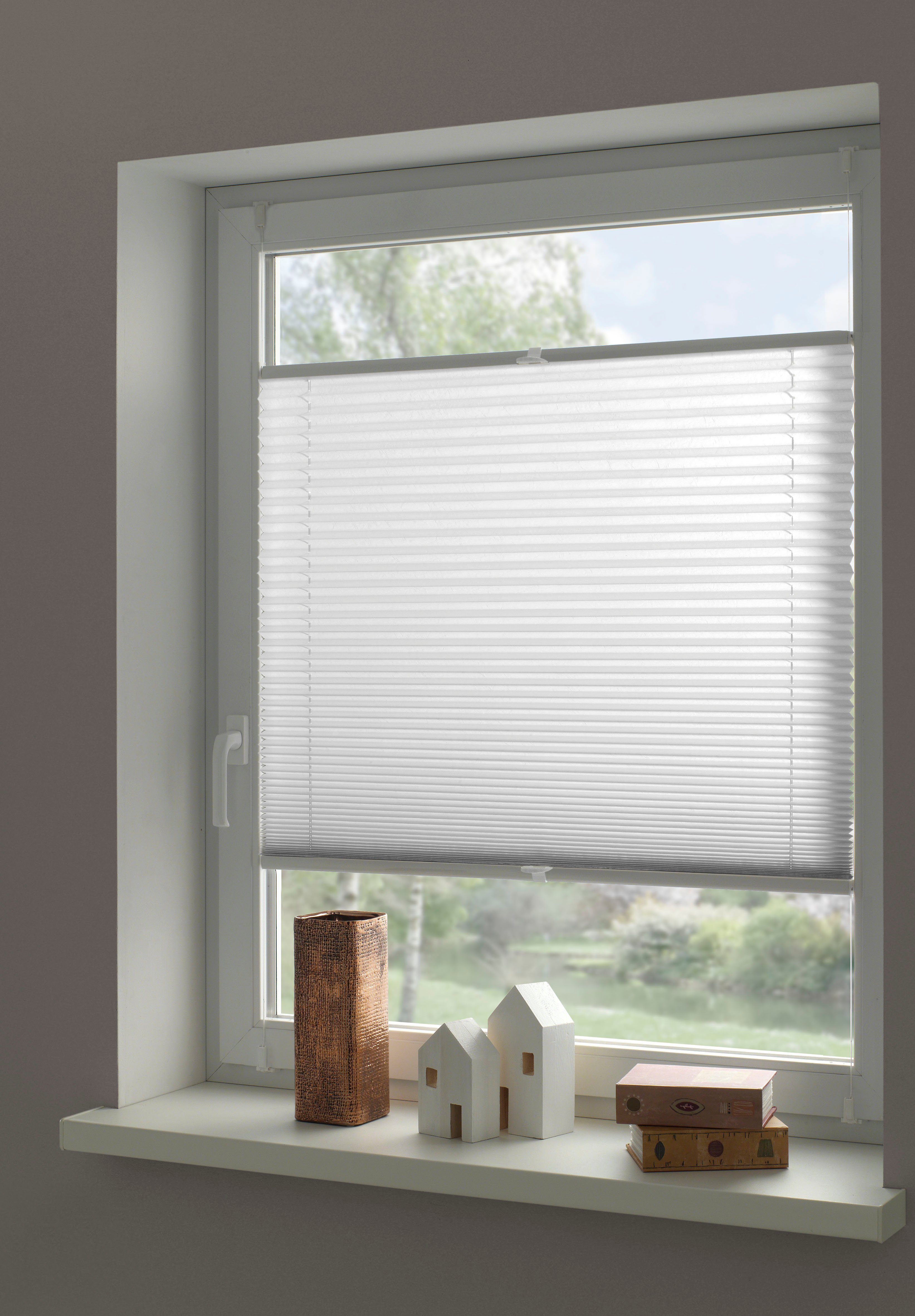 OTTO home Plissee zum Klemmen, blickdicht, ohne Bohren, verspannt, Klemmfix, mit Plissee Concept Trägern