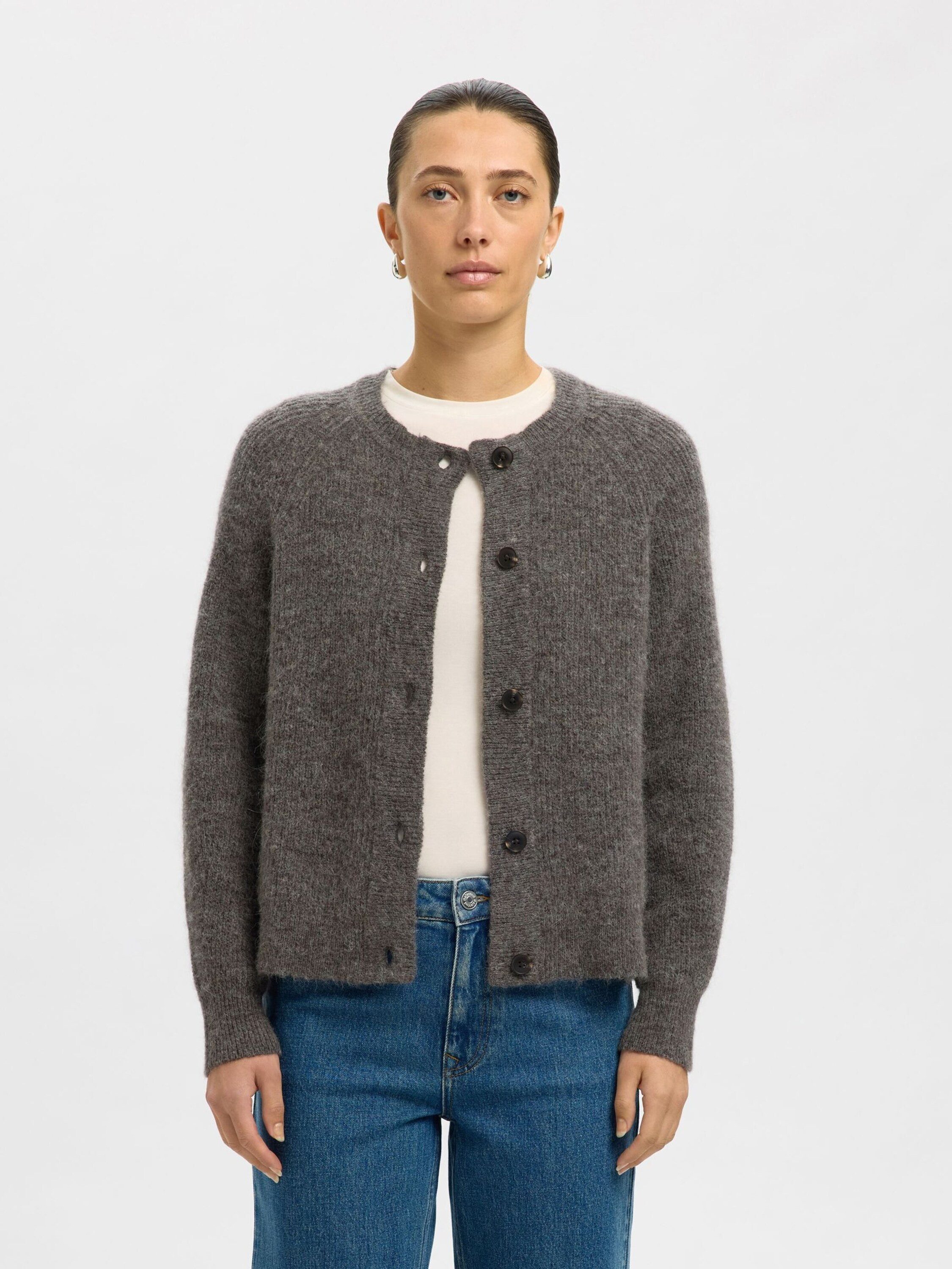 Selected Strickjacke Lulu (1-tlg) Plain/ohne Details