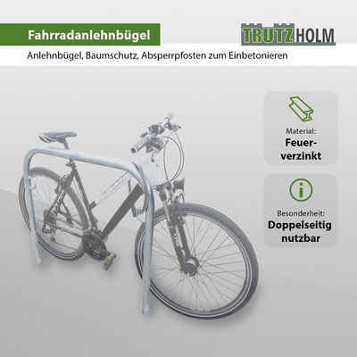 TRUTZHOLM Fahrradständer Fahrrad Anlehnbügel zum Einbetonieren 115x99cm Fahrradbügel feuerverzi
