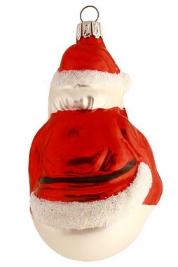 Hamburger Weihnachtskontor Christbaumschmuck Sitzender Santa, Dekohänger - mundgeblasen - handdekoriert