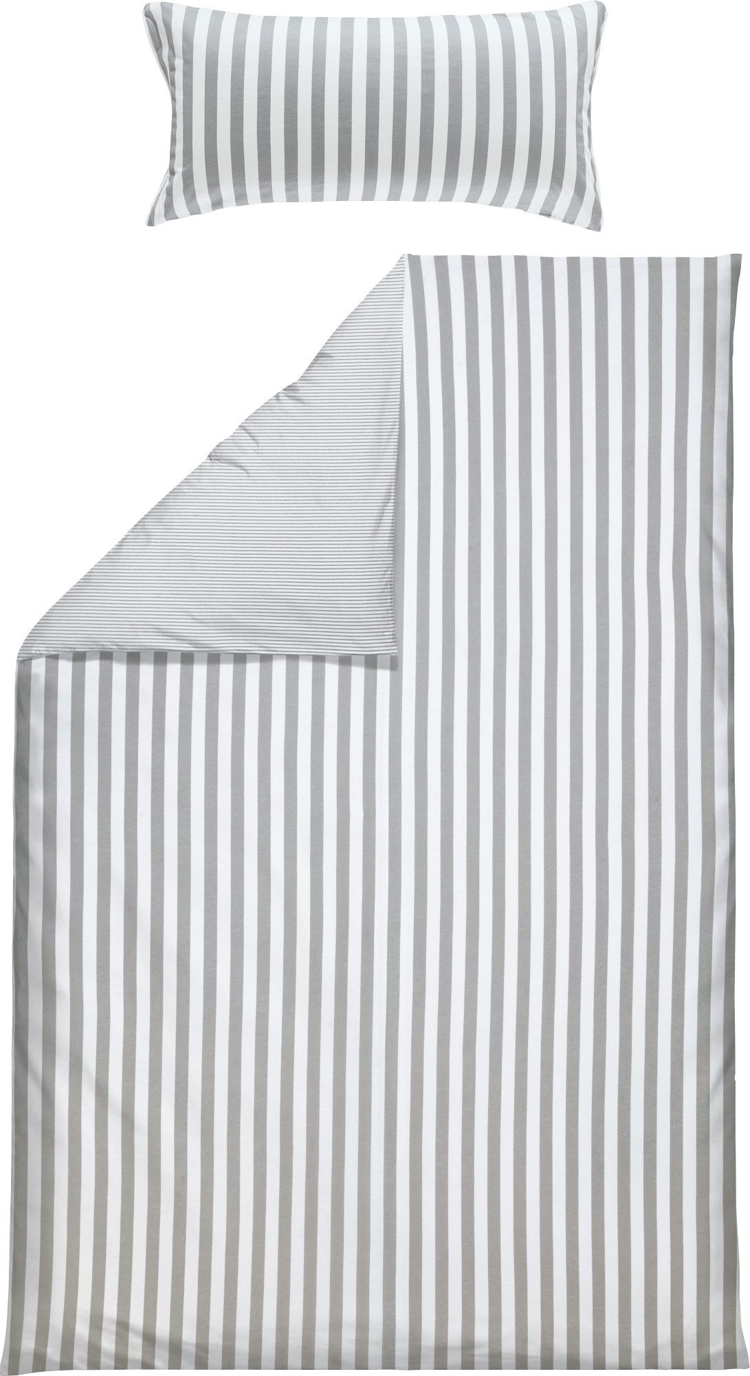 Erwin Müller Bettwäsche Wendebettwäsche, Mako-Satin, Streifen