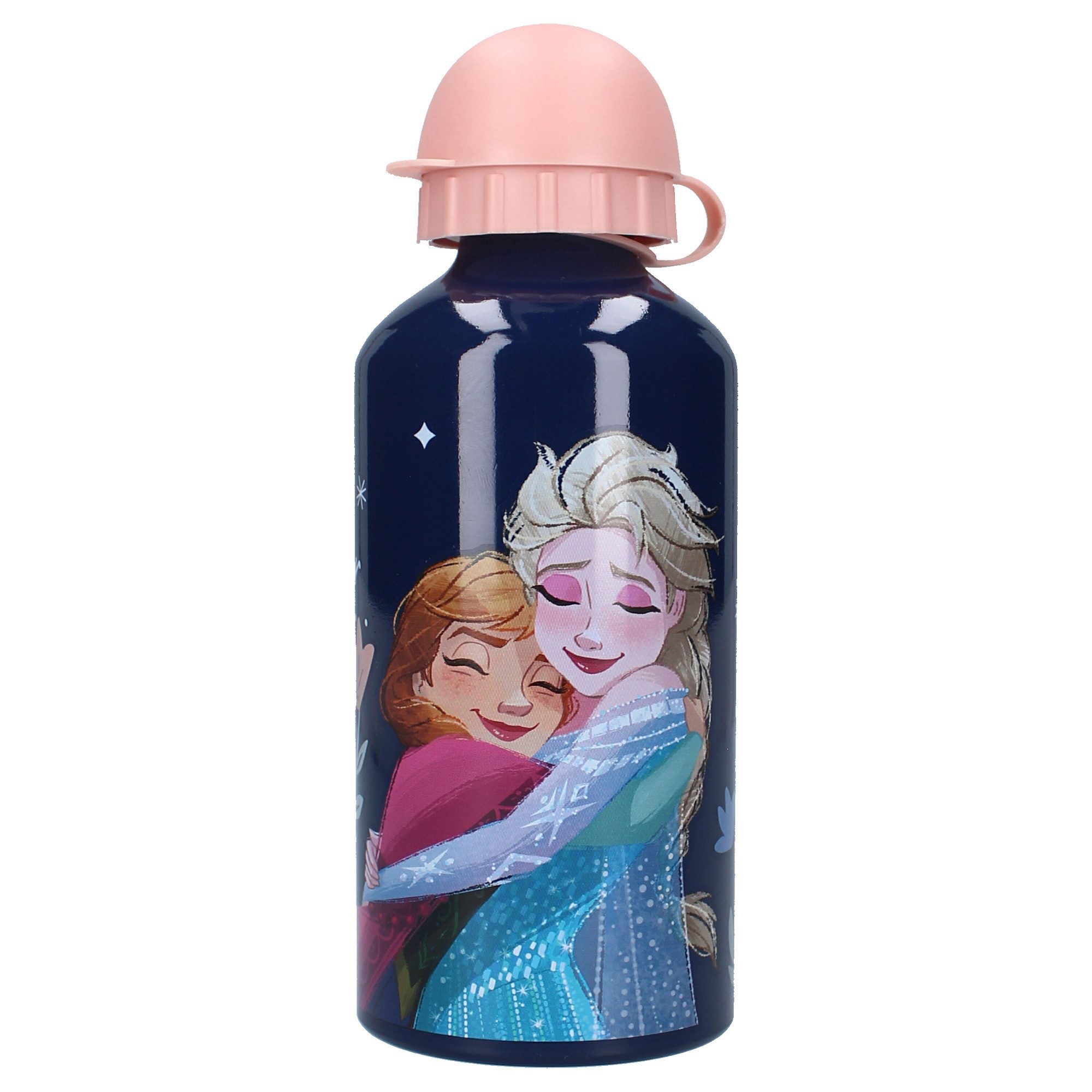 Disney Frozen Trinkflasche 500 ml Wasserflasche – Kinderflasche mit Griff & Strohhalm