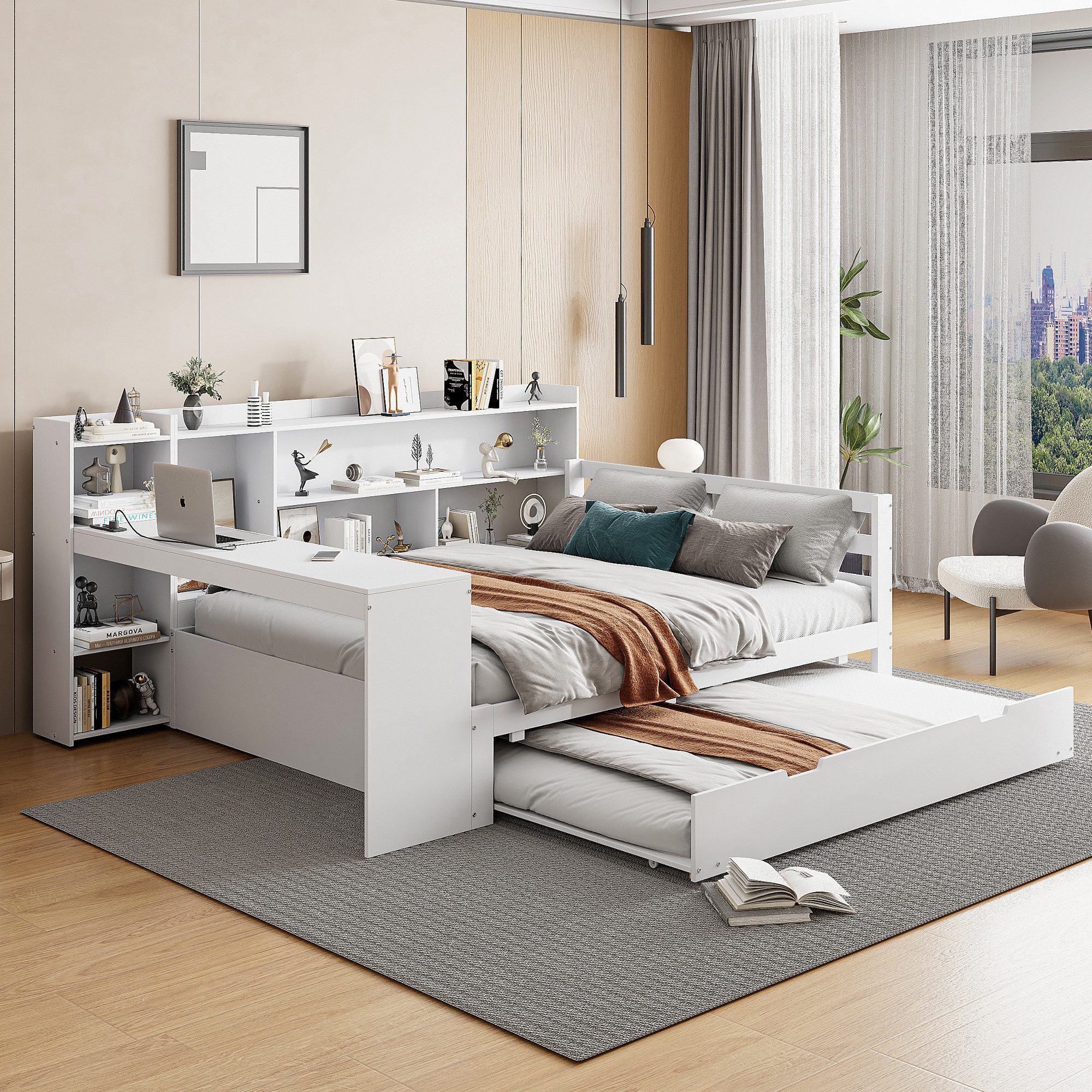 OKWISH Schlafsofa Tagesbett Jugendbett Kinderbett Daybett, aus Massivholz m günstig online kaufen