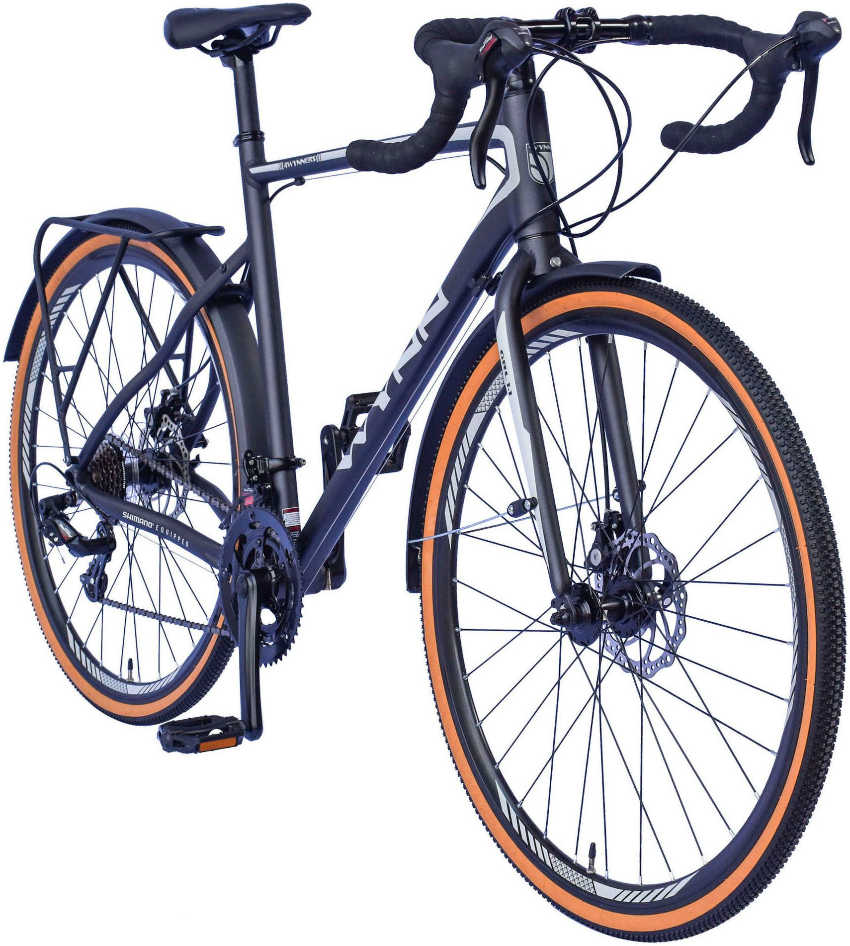 WYNN Gravelbike GRL1.1, 14 Gang Shimano Tourney Schaltwerk, Kettenschaltung