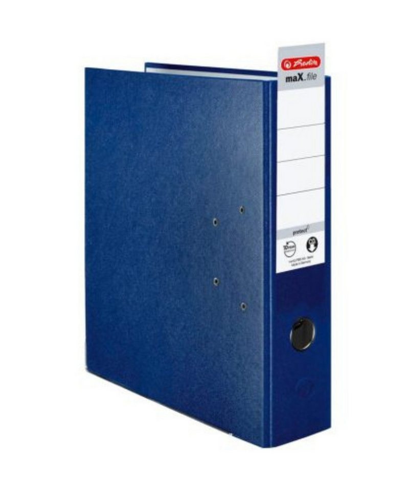 Thumbnail - Herlitz Bankordner herlitz maX.file protect blau A4 Ordner, Oberflächenmaterial innen/außen: Papier/Papier