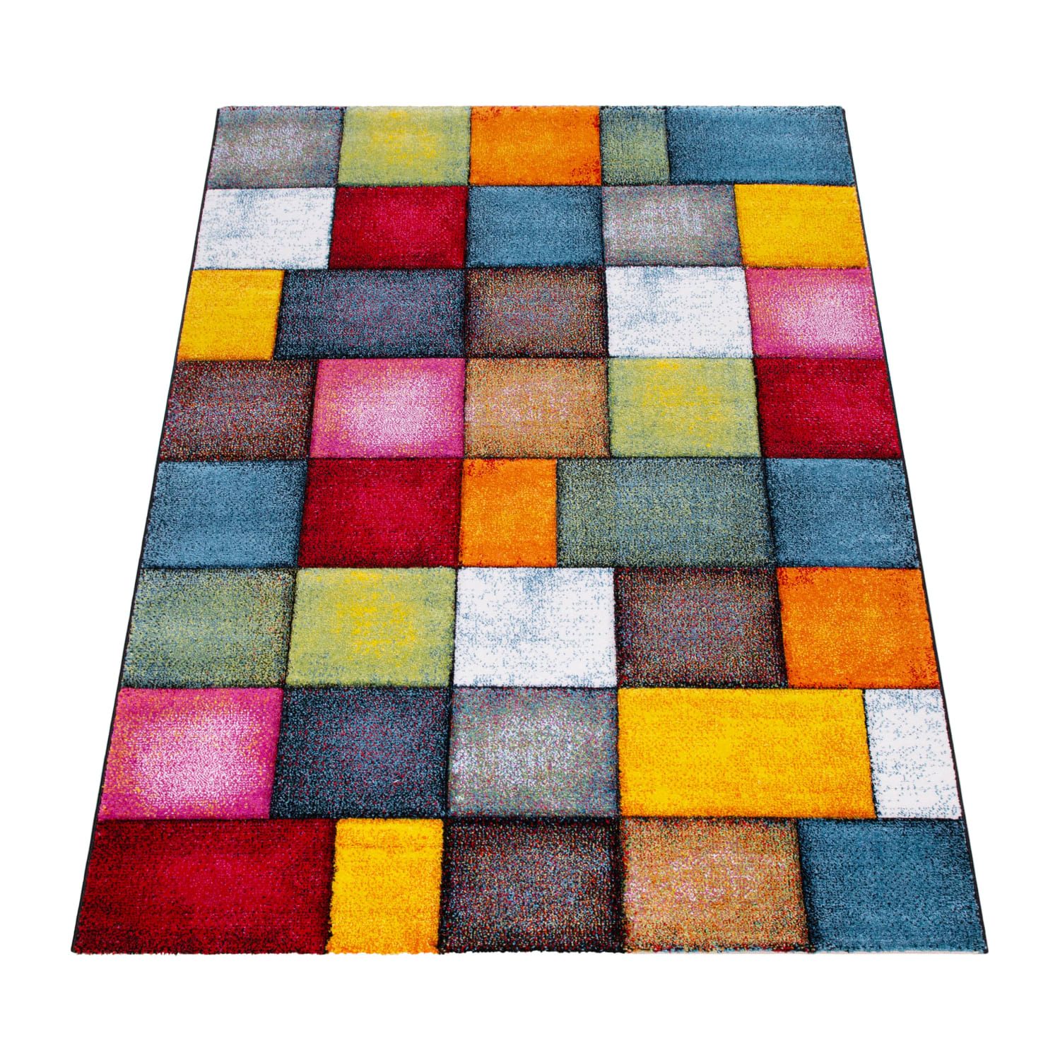 KADIMA DESIGN Teppich Karos Wohnzimmer 100% Polypropylen schmutzabweisend T günstig online kaufen