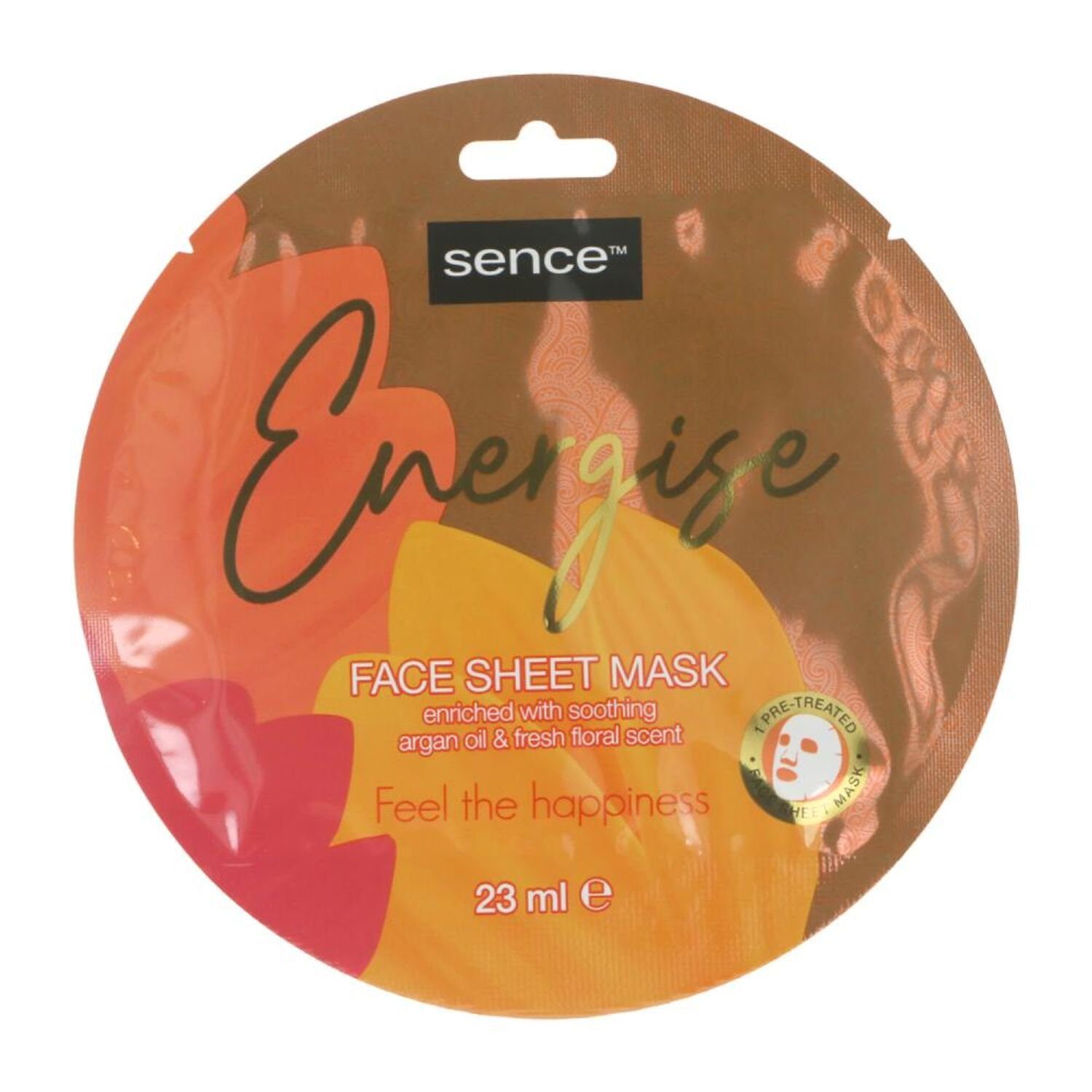 Gesichts-Reinigungsmaske 48x Sence Tuchmasken 23ml Energise Argan Öl Wellness Pflege Face Sheet
