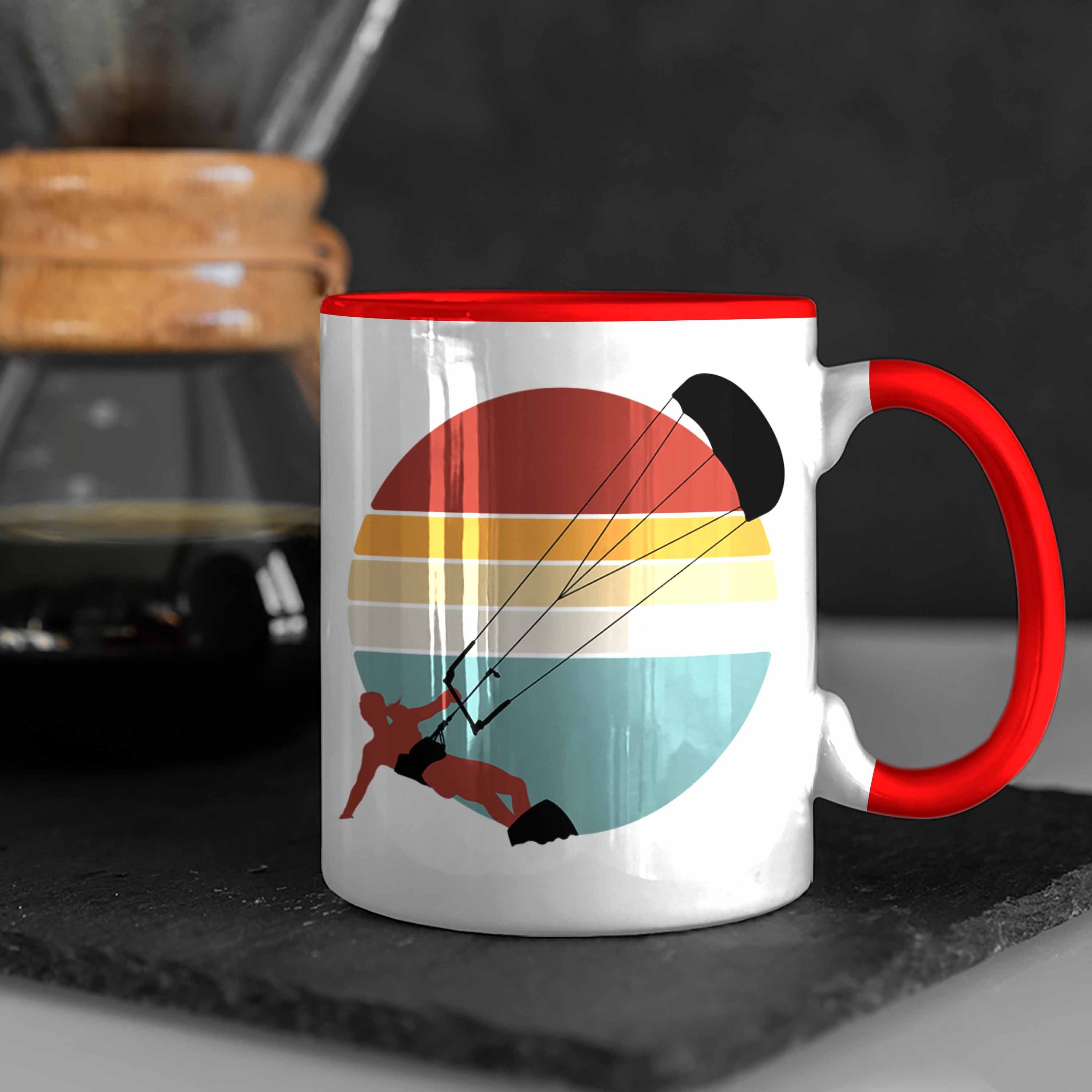 Rot Retro Trendation Kitesurfer Surfen G Geschenkidee Kitesurfing Geschenk Tasse Kite Tasse