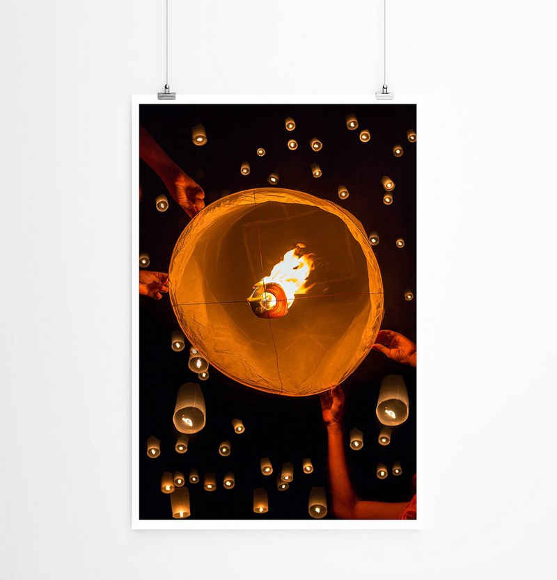Sinus Art Poster Künstlerische Fotografie – Asiatisches Lichterfest 60x90cm Poster