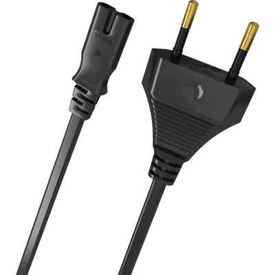 Oehlbach Powercord C7 Premium Netzkabel Netzkabel, Kleingerätestecker CEE7/16, C7 Buchse (300 cm)