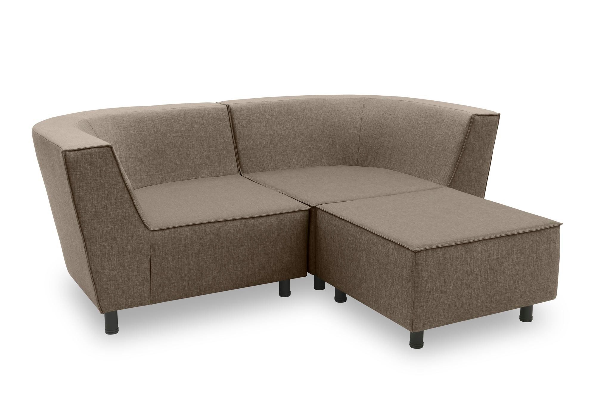 58 aufm Kessel Gartenlounge-Set Gartenlounge Set 2 Brandie 206x77x176 mit Outdoorbezug in braun, (inkl. Versand, 3-tlg., Lieferung bis Verwendungsstelle), Polster aus Quick-Dry Schaum mit einem wasserbweisenden Outdoorbezug