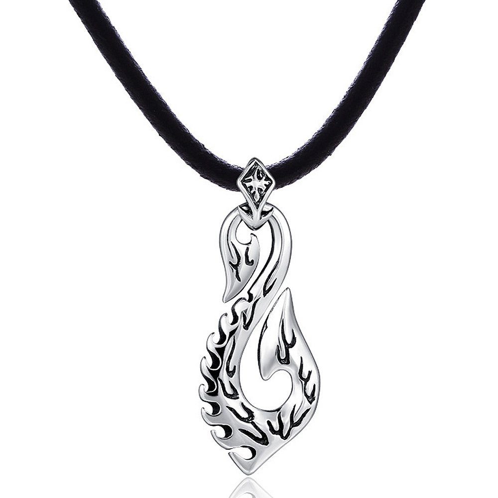 DonDon Kette mit Anhänger Lederkette Halskette günstig online kaufen