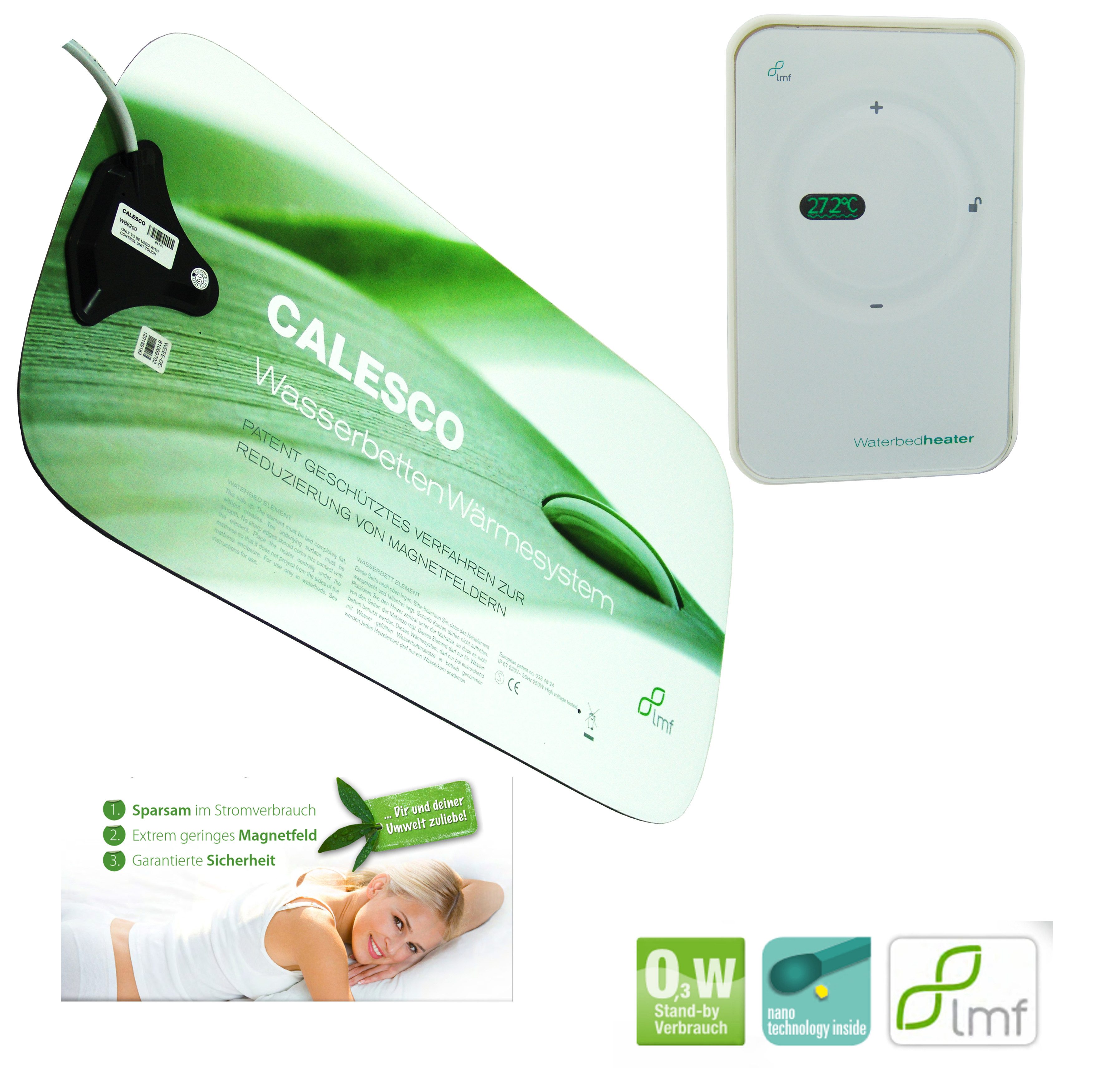 Backer Calesco, Wasserbett Digital Touch LMF Calesco Wasserbetten Heizung Energiespar, (1-tlg)