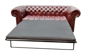 JVmoebel Chesterfield-Sofa Chesterfield 3 Sitzer mit Bettfunktion Sofa Couch 100% Leder Sofort, Made in Europe