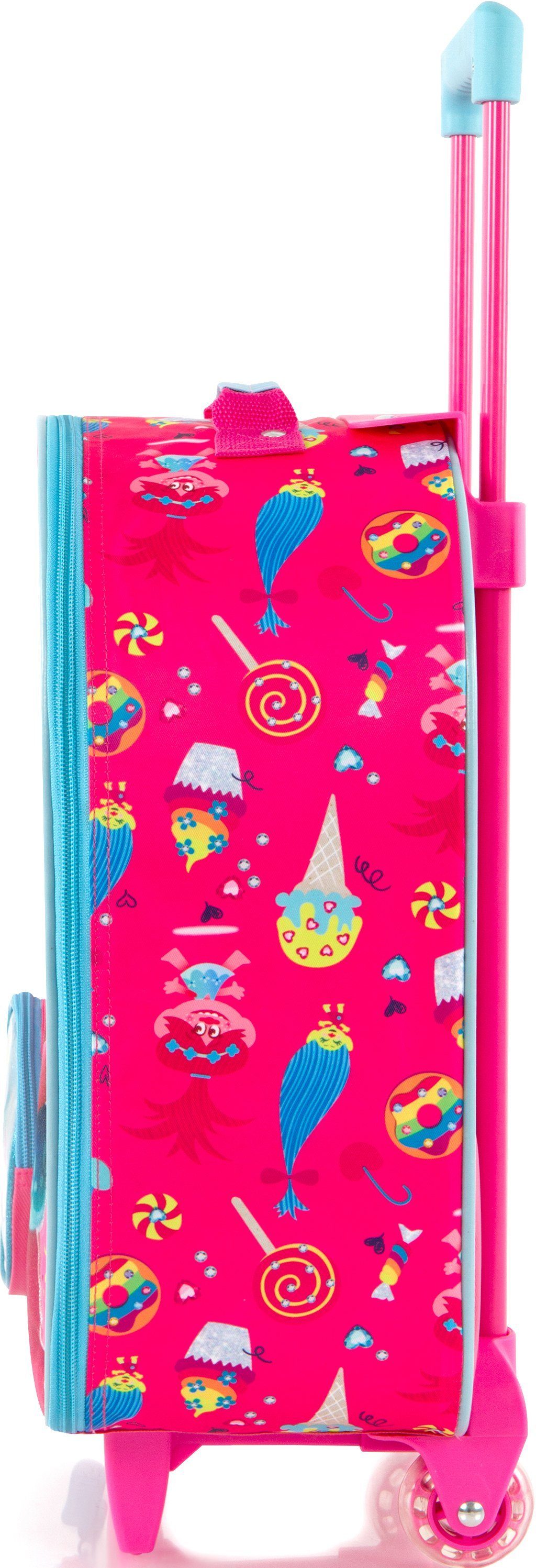 Heys Kinderkoffer Trolls, Rosa, 2 Rollen, Heys Kindertrolley Kinder Reisegepäck