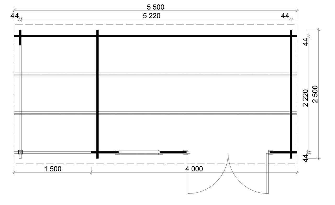 Thumbnail - Alpholz Gartenhaus Maria-Rondo 44 C, BxT: 550x275 cm