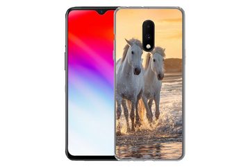 MuchoWow Handyhülle Pferde - Wasser - Strand - Tiere, Phone Case, Handyhülle OnePlus 7, Silikon, Schutzhülle